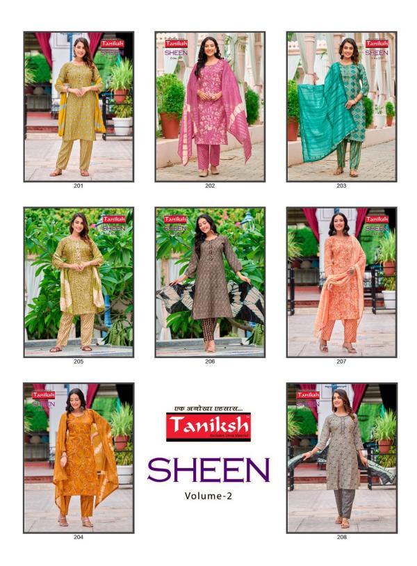 Tanishk Sheen Vol 2  Fancy Kurti Pant With Dupatta Collection